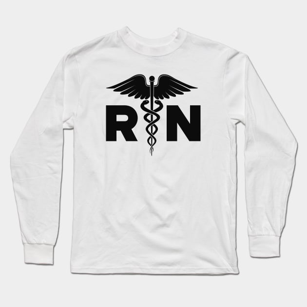 RN - Registered Nurse Long Sleeve T-Shirt by KC Happy Shop